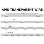ruban led transparent modernes adhésif 12v rgb 100m 50m 30m 20m 10m certifié ul