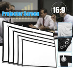 écran projection blanc uni moderne 100 120 150 60 72 84 pouces métalliques