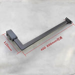 barre douche inox tige vis fixations plaque moderne minimaliste argenté noir blanc métal