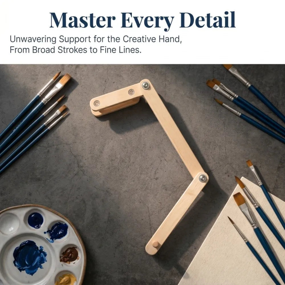 support easel bois naturel ajustable hauteur pinceaux palette atelier moderne vis fixations