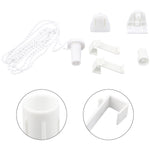 chaîne rideau blanc uniformes moderne clips fixation bouton finition