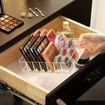 boîte rangement cosmétiques transparente moderne palette fards poudre parfum sans fixation plastique