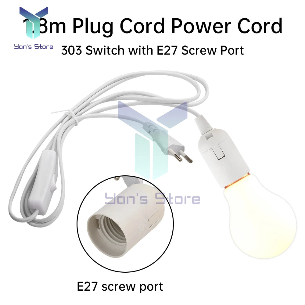 câble alimentation interrupteur blanc noir socquette E27 cordon fil clips moderne luminaire led