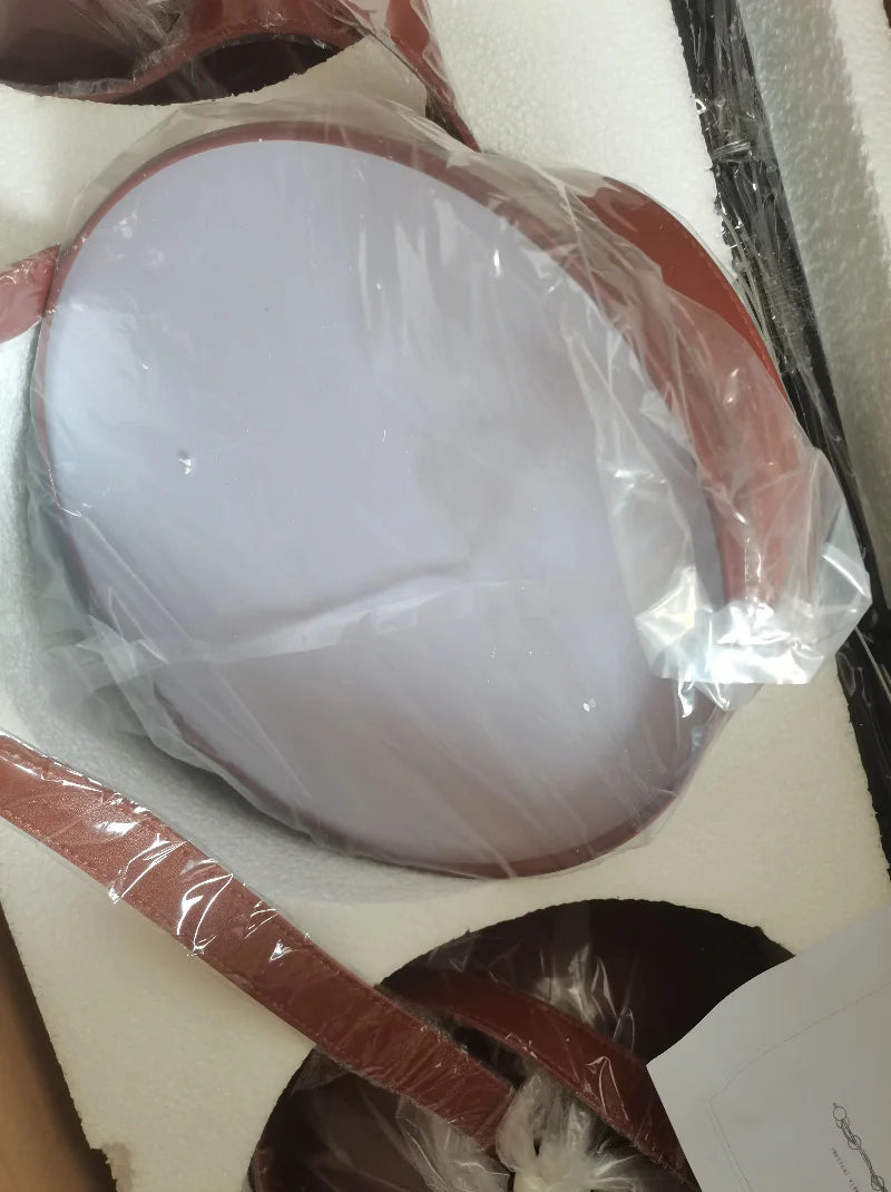 lustre led moderne boule lumineuse marron rond lisse clips cordon salon chambre