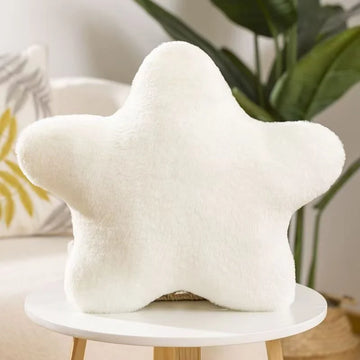 coussin étoile rose jaune vert pastel doux décoration lit étudiant mousse pe polyester anti