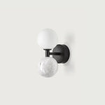lampes murales marbrées led modernes minimalistes salle bain noir blanc doré