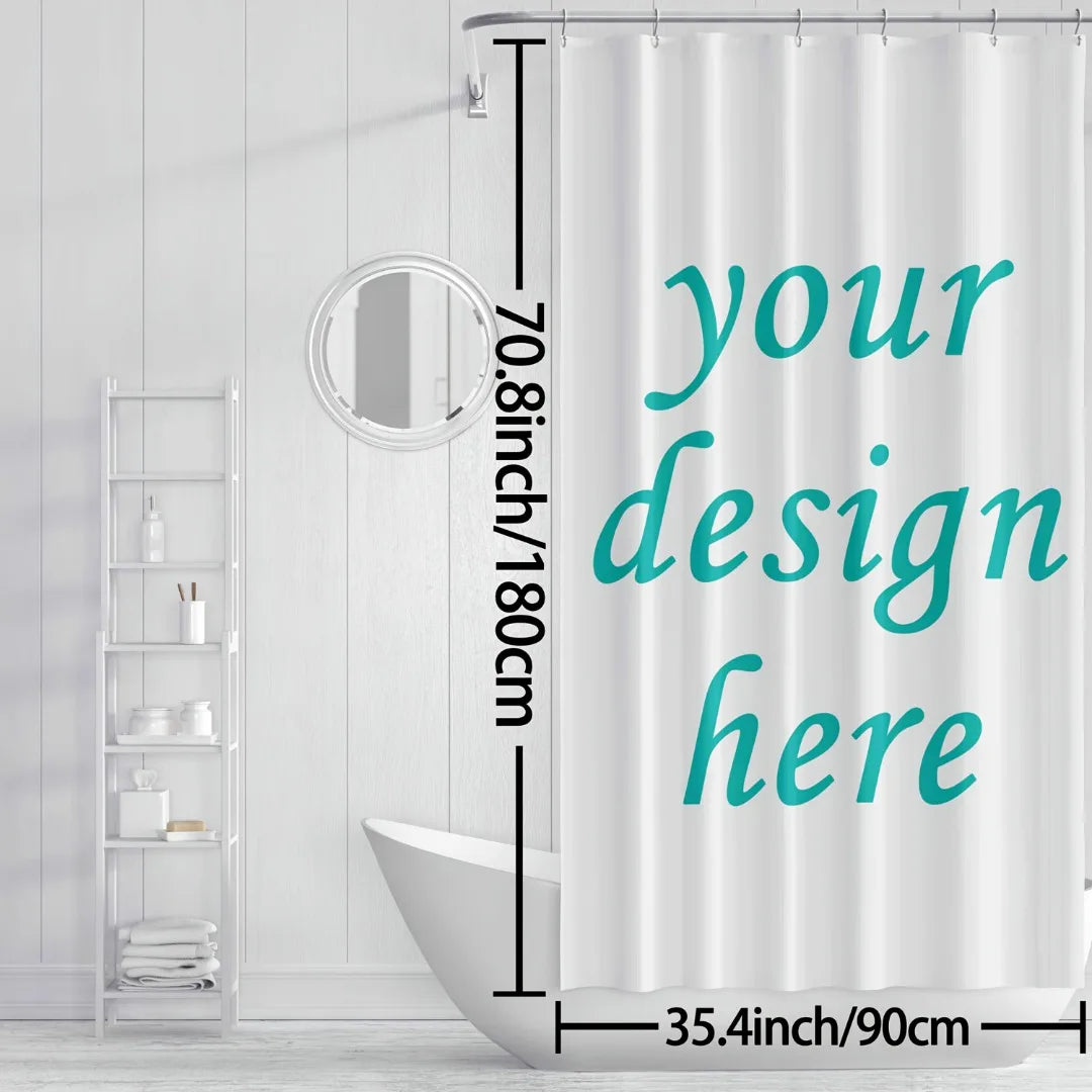 rideau douche personnalisable tissu plissé supérieur moderne personnalisable serviettes savons étagères 180cm large 200cm