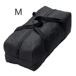 sac rangement oxford noir tissu uni réutilisable fermeture éclair sangles attache velcro utilitaire capacite