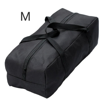 sac rangement oxford noir utilitaire tente vêtements outils fermeture éclair sangles réutilisable voyage camping