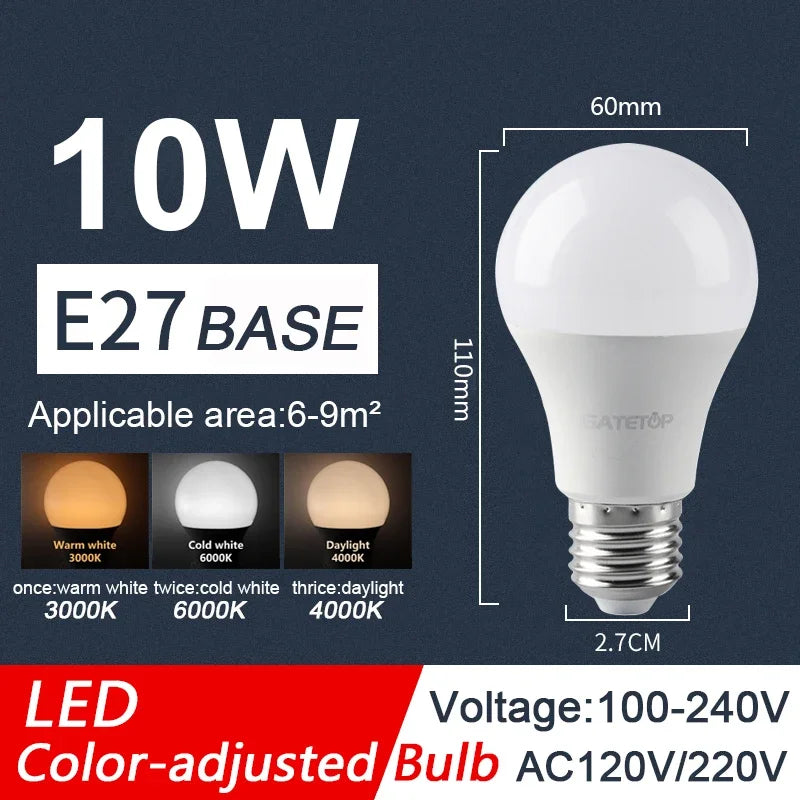 ampoule led 8w 24w e27 b22 blanc moderne flux lumineux 500 999 lumens