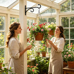 supports muraux métal noir plantes suspendues décoration jardin volutes décoratives fixations muralesextérieurintérieur