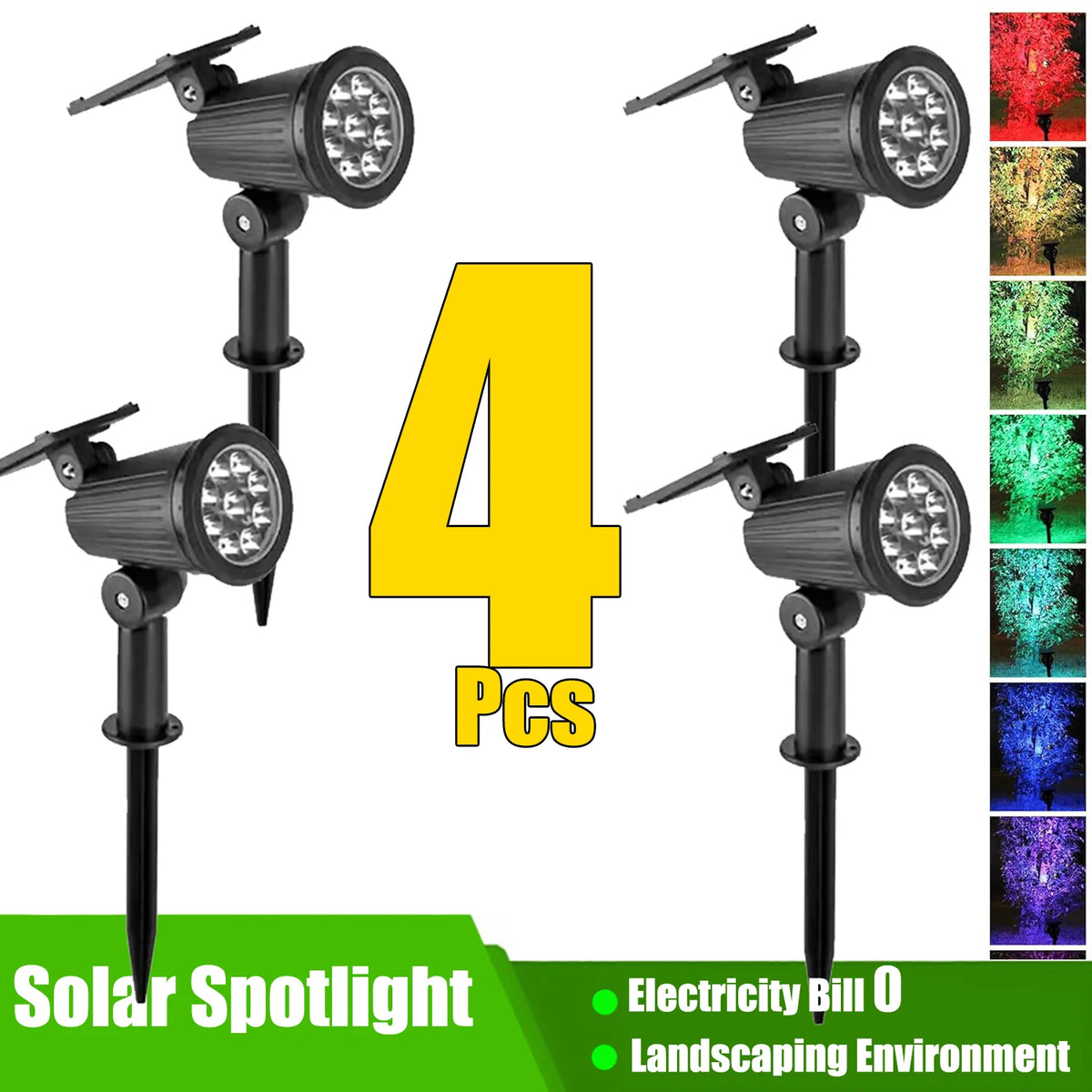 projecteur solaire led ip65 étanche noir moderne jardin extérieur decorationextérieur abs lumière