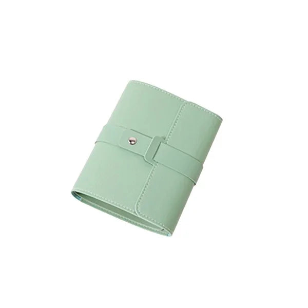 organisateur bijoux boîte carnet repliable simili cuir transparent moderne fermoir boucles d'oreilles