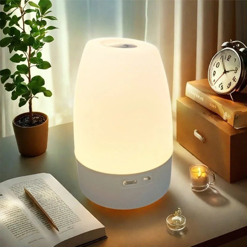 lampe chevet tactile rechargeable led blanc moderne sans fil USB veilleuse table couleurs dimmable