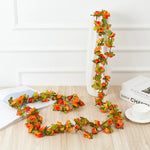 guirlande fleurs artificielles roses couleurs variées décoration extérieure intérieure romantique mariage événements festive