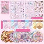 sticker animaux mignons scènes miniatures dessin animé spirale livre stickers enfants variés