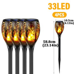 torche solaire 96 led motif floral moderne batterie intégrée ip65 fixation tringle
