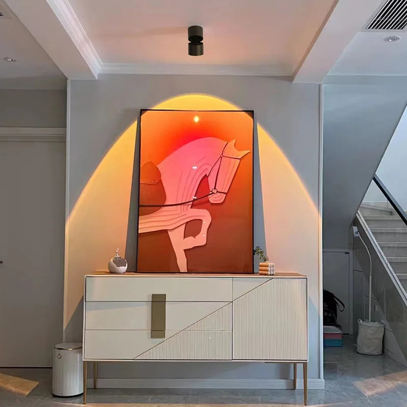 projecteur blanc moderne surface encastré led lumineux chambre salon couloir
