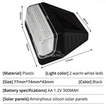 éclairage solaire mural moderne noir ip65 led 5mètres autoinstallation jardin extérieur