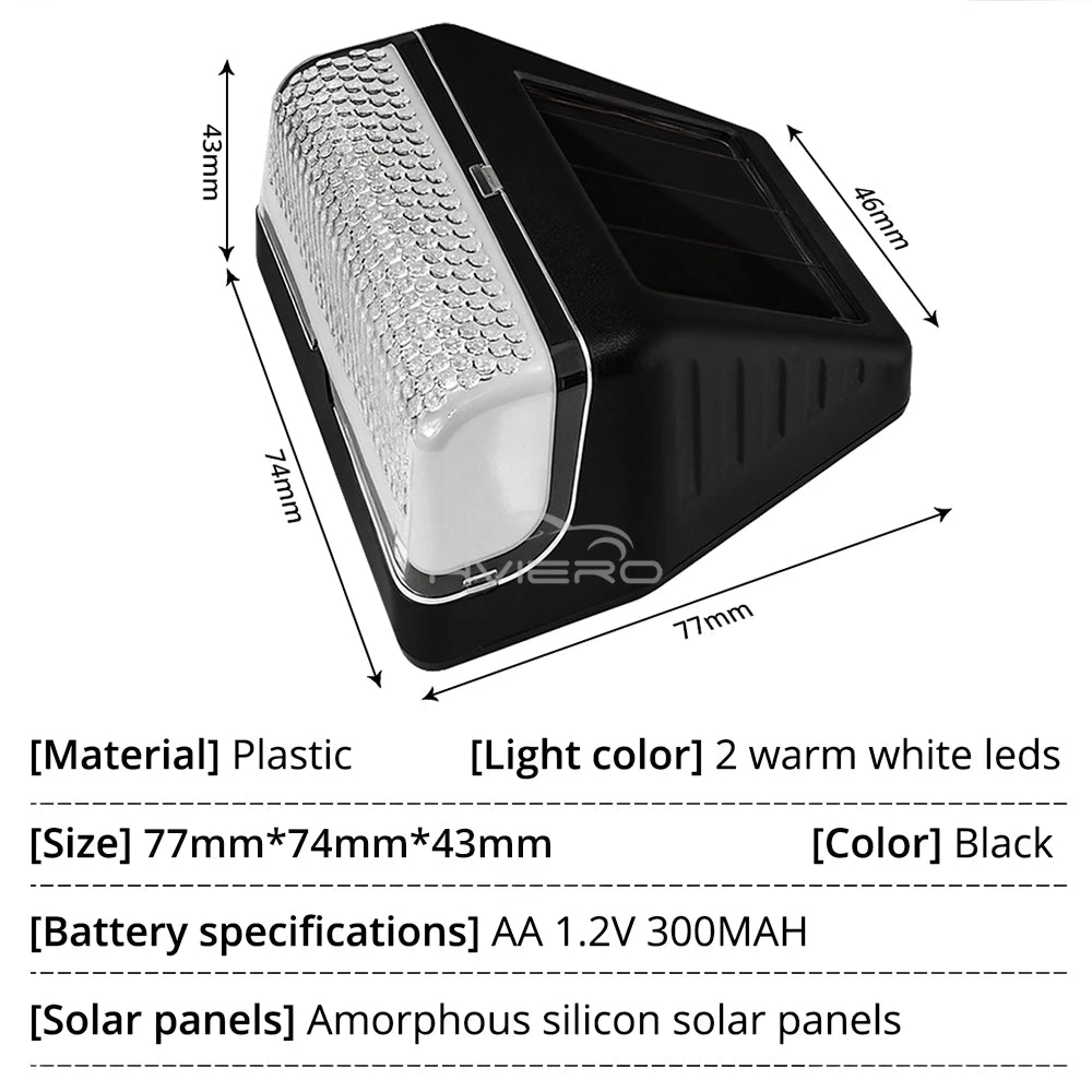 éclairage solaire mural moderne noir ip65 led 5mètres autoinstallation jardin extérieur