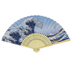éventails pliants traditionnels japonais paysages fleurs calligraphie bleu beige rouge