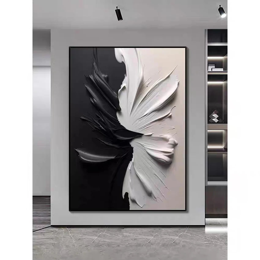 Tableau abstrait kaki pour couloir moderne