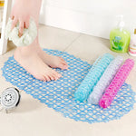 tapis bain moderne bleu rose vert violet transparent nid d'abeille éponge récurer savon lotion