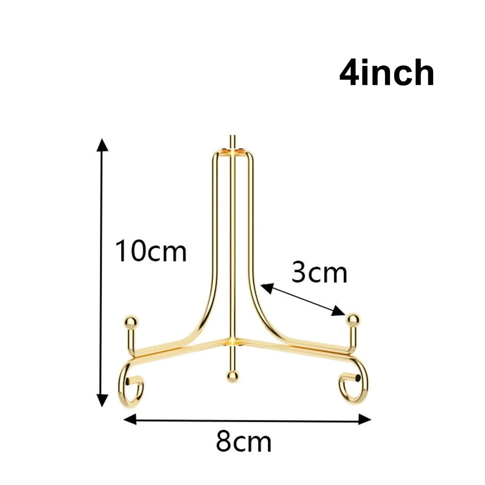 supports assiettes réutilisables or argent modernes clips élégants 10 12 cm