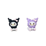figurines résine animaux clips cheveux noir violet rose blanc bleu jaune cartoon mignons coeurs