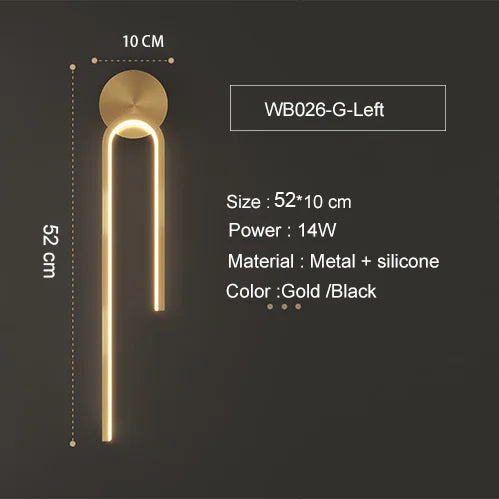 lampe murale led moderne blanc noir doré fixée mur abatjour interrupteur sources lumineuses 12w