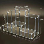 présentoir multi niveaux transparent moderne cupcakes donuts parfums bijoux stockage minimaliste