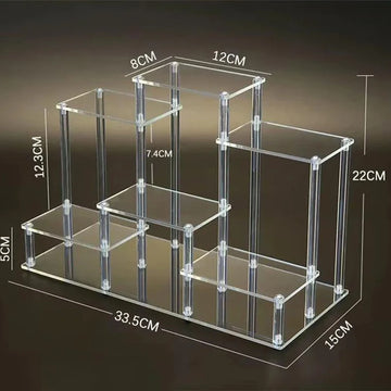 présentoir multi niveaux transparent moderne cupcakes donuts parfums bijoux stockage minimaliste