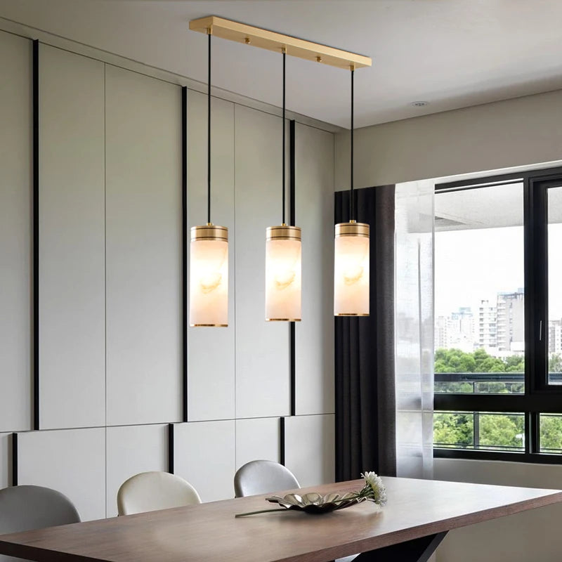 suspension lumineuse marbre moderne blanc doré réglable e27 led chambre salon