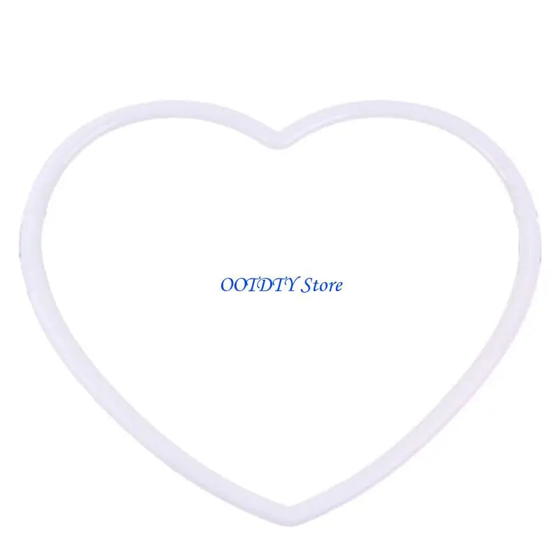 collier coeur blanc simple plastique 60mm 80mm 100mm 125mm 145mm 165mm 200mm 250mm 300mm