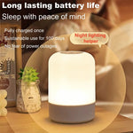 lampe chevet led tactile blanc moderne minimaliste sans fil rechargeable interrupteur tactile