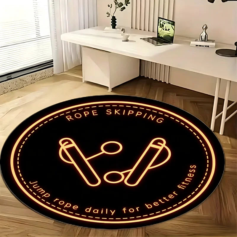 tapis rond moderne décoration intérieur salon chambre maison motif floral peluche doux antidérapant polyester