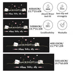 tapis cuisine noir gris anti fatigue antidérapant moderne graphique ustensiles cuisine coeurs