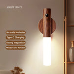 lampe chevet bois naturel blanc texture moderne minimaliste aimant port charge type