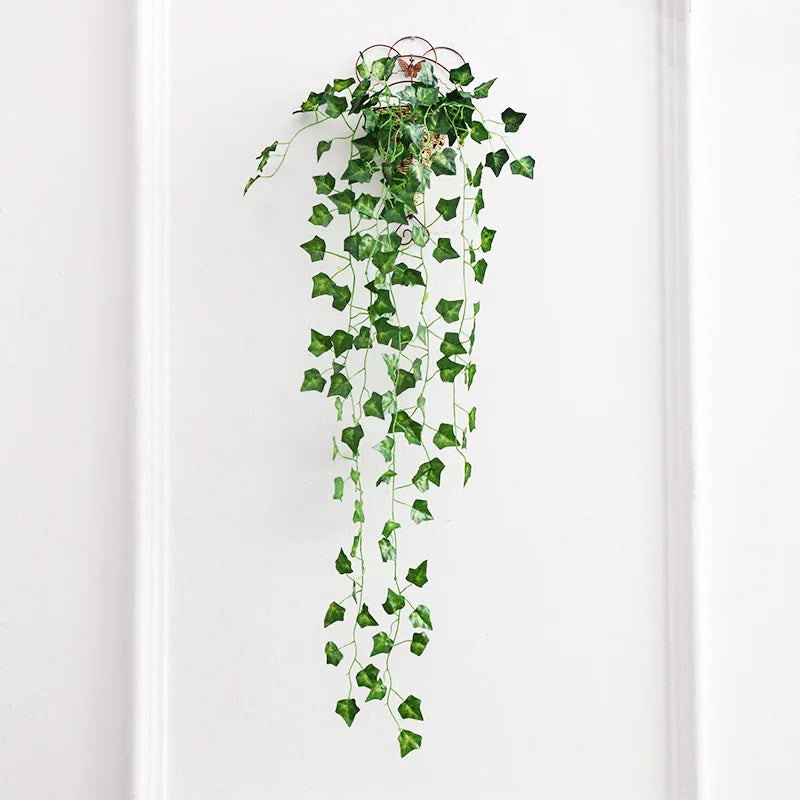 panier suspendu tressé plante artificielle soie vigne naturelle mariage anniversaireintérieur rustic déco
