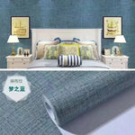 papier peint vinyle moderne lin opaque salon chambre cuisine imperméable adhésif vert clair bleu