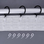 crochets rideau douche plastique blanc translucide moderne adhésifs 100 pièces minimalistes accessoires fenêtre