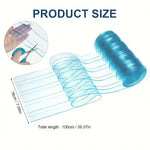 rideau fenêtre bleu transparent moderne isolation pvc déhoussable bricolage maison animal compagnie
