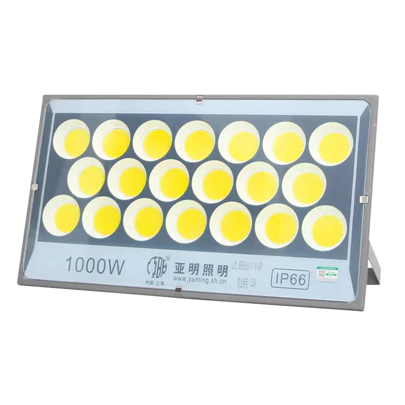 projecteur led 100w 200w 300w 400w 50w gris jaune ip66 moderne clips lumineuxextérieur