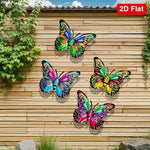 décoration murale papillons métal vert bleu rose jaune blanc brillants intérieur extérieur durable