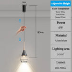 pendentif led noir moderne suspension chambre salon lumière ajustable haute
