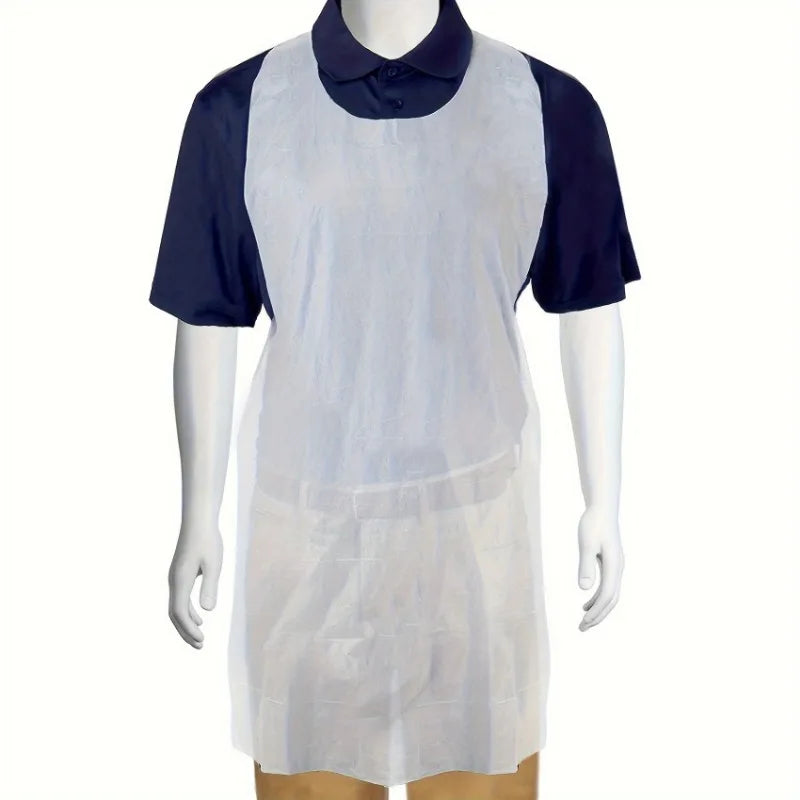 tabliers plastique blancs 100 pièces translucides protection cuisine peinture jardinage utilitaires
