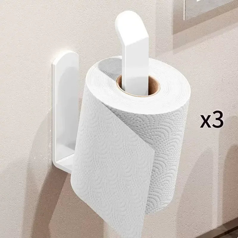 porte papier adhésif plastique blanc moderne salle bains papier toilette hygiénique étanche
