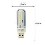 lampe usb transparente moderne 1w 5v led filament multicolore interrupteur