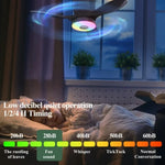 ventilateur lumière rgb télécommande moderne blanc noir led