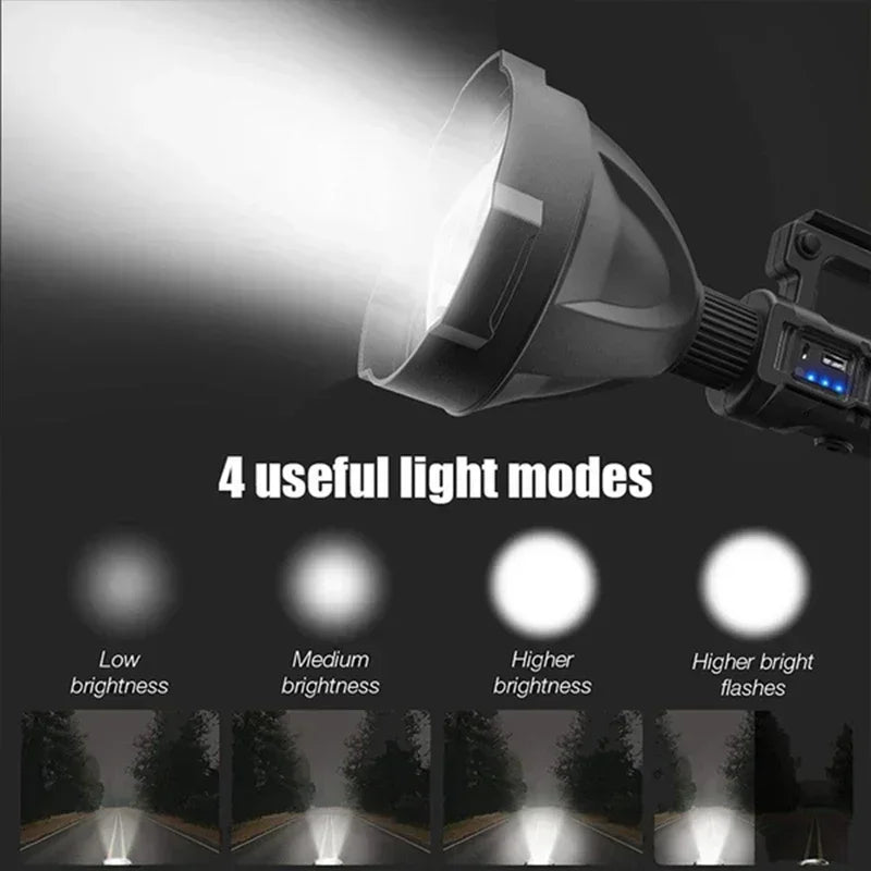torche électrique led 25w portable résistante choc certification rohs ul camping